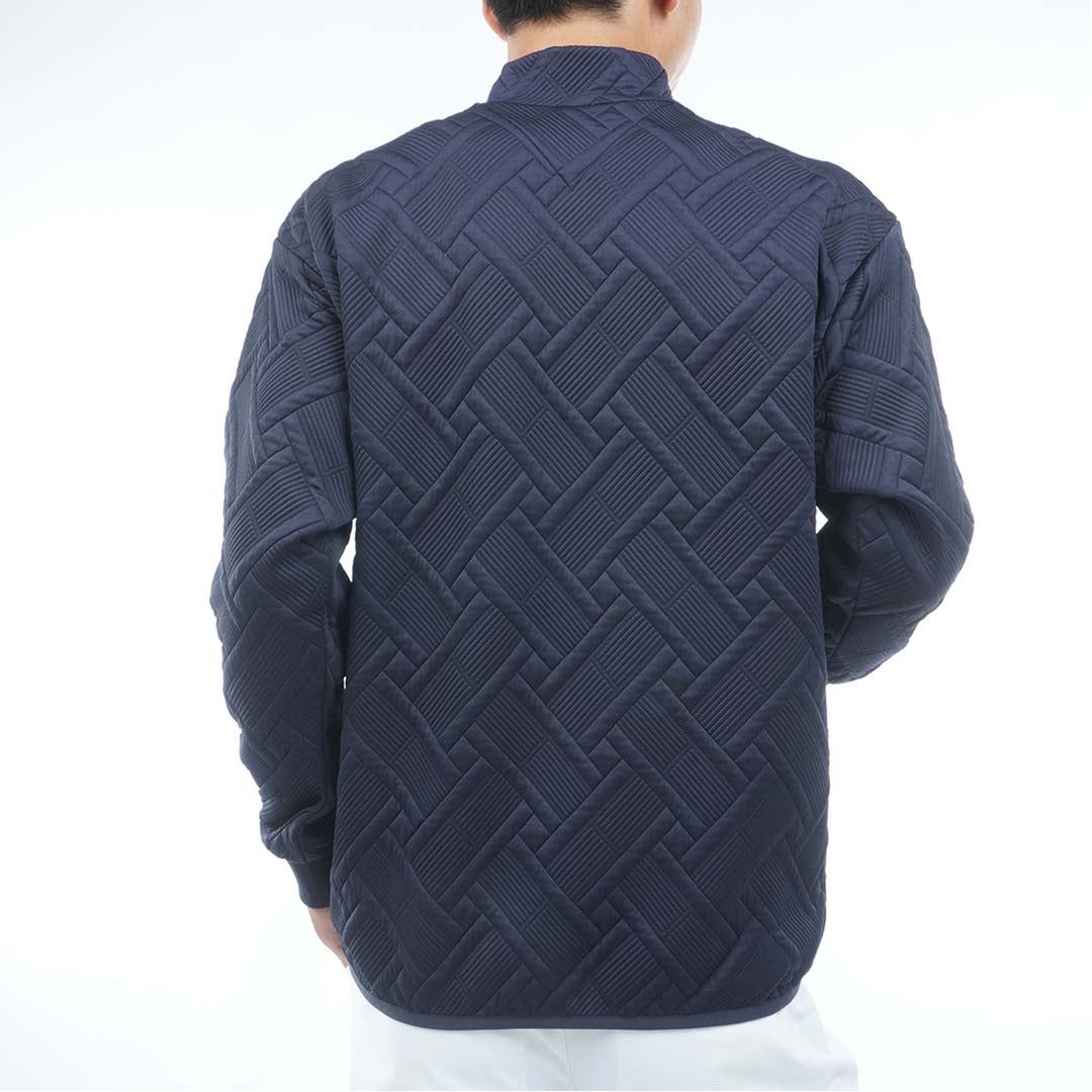  [トミー ヒルフィガー ゴルフ]TOMMY HILFIGER GOLF メンズ キルトジャガード モックスウェット THMA667 ネイビー　詳細2
