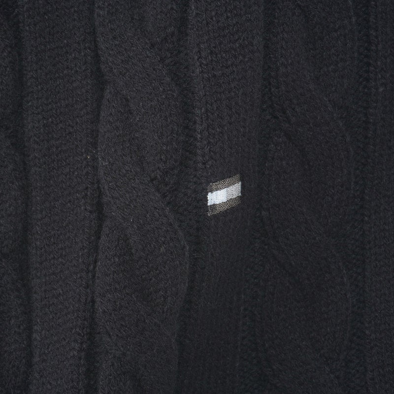 [トミー ヒルフィガー ゴルフ] TOMMY HILFIGER GOLF メンズ ケーブル柄 ニットジャケット　THMA668　ブラック　詳細8