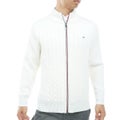 [トミー ヒルフィガー ゴルフ] TOMMY HILFIGER GOLF メンズ ケーブル柄 ニットジャケット　THMA668　オフホワイト　詳細
