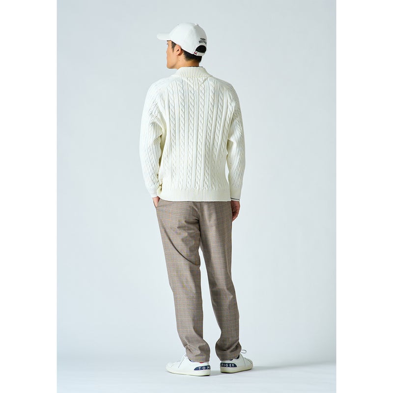 [トミー ヒルフィガー ゴルフ] TOMMY HILFIGER GOLF メンズ ケーブル柄 ニットジャケット　THMA668　詳細2