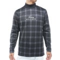 [トミー ヒルフィガー ゴルフ]TOMMY HILFIGER GOLF　メンズ スムース裏起毛 チェック柄 長袖ハイネックシャツ　ブラック　THMA672　詳細