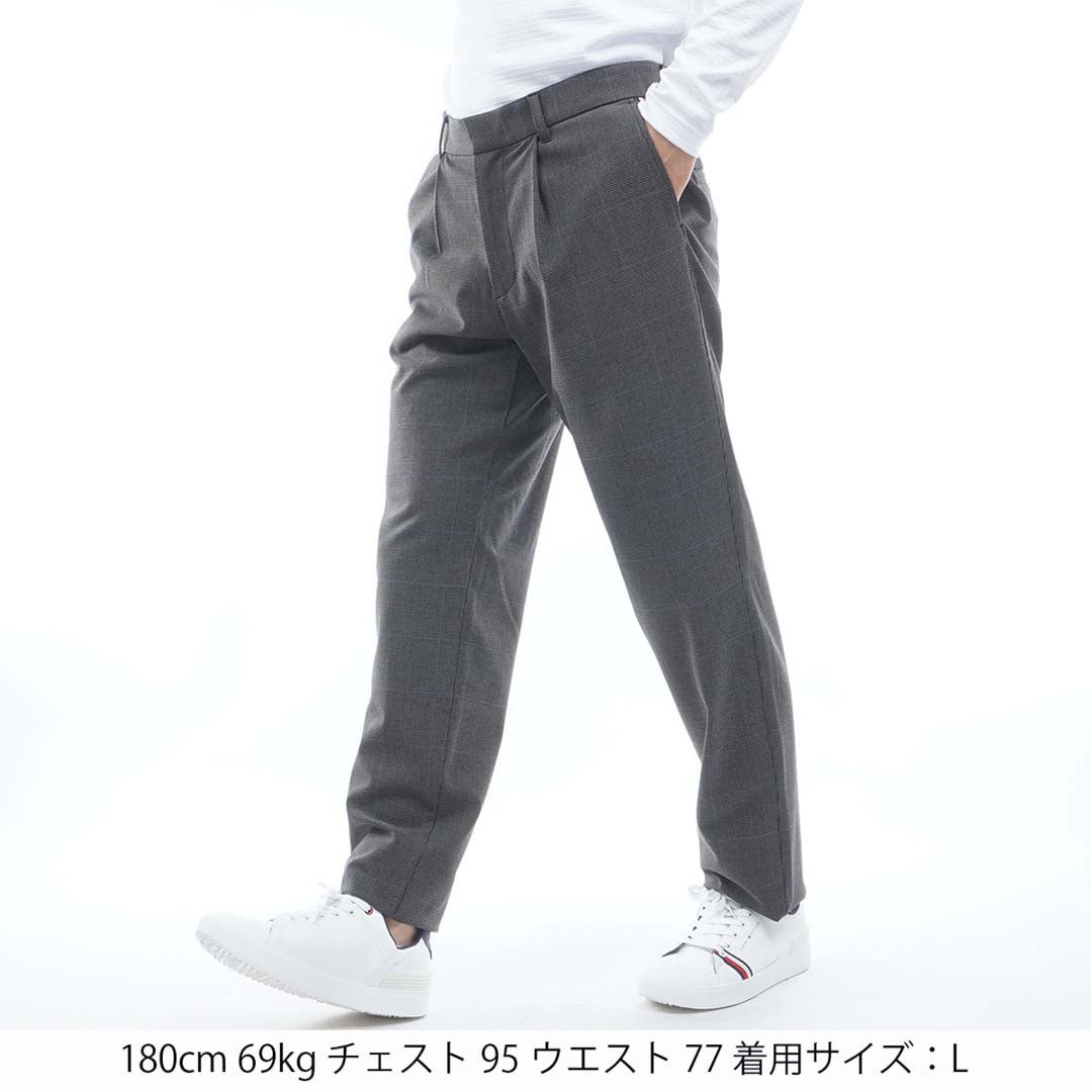 [トミー ヒルフィガー ゴルフ]　TOMMY HILFIGER GOLF　メンズ ストレッチツイード テーパードパンツ　THMA673　グレー　詳細1