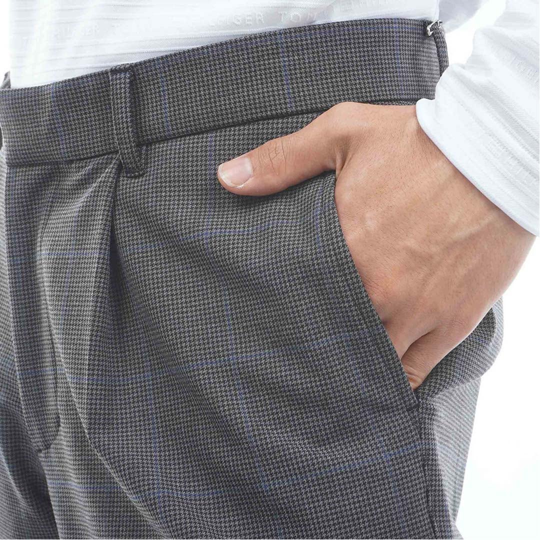 [トミー ヒルフィガー ゴルフ]　TOMMY HILFIGER GOLF　メンズ ストレッチツイード テーパードパンツ　THMA673　グレー　詳細5