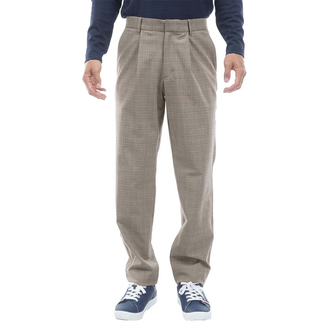 [トミー ヒルフィガー ゴルフ]　TOMMY HILFIGER GOLF　メンズ ストレッチツイード テーパードパンツ　THMA673　ブラウン　詳細