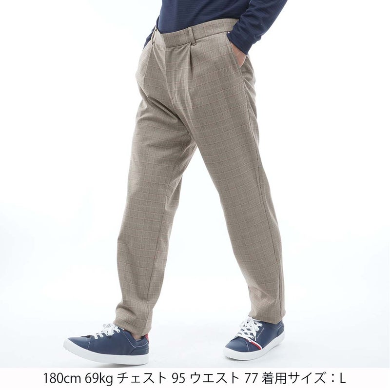 [トミー ヒルフィガー ゴルフ]　TOMMY HILFIGER GOLF　メンズ ストレッチツイード テーパードパンツ　THMA673　ブラウン　詳細1