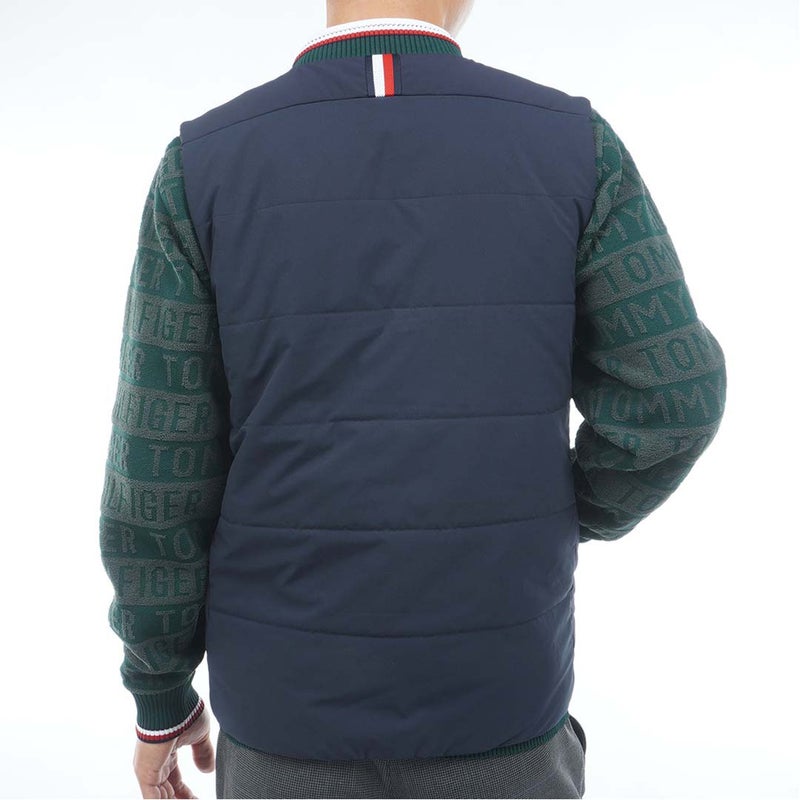  [トミー ヒルフィガー ゴルフ]TOMMY HILFIGER GOLF メンズ ノーカラー 中綿ベスト THMA674 ネイビー　詳細3