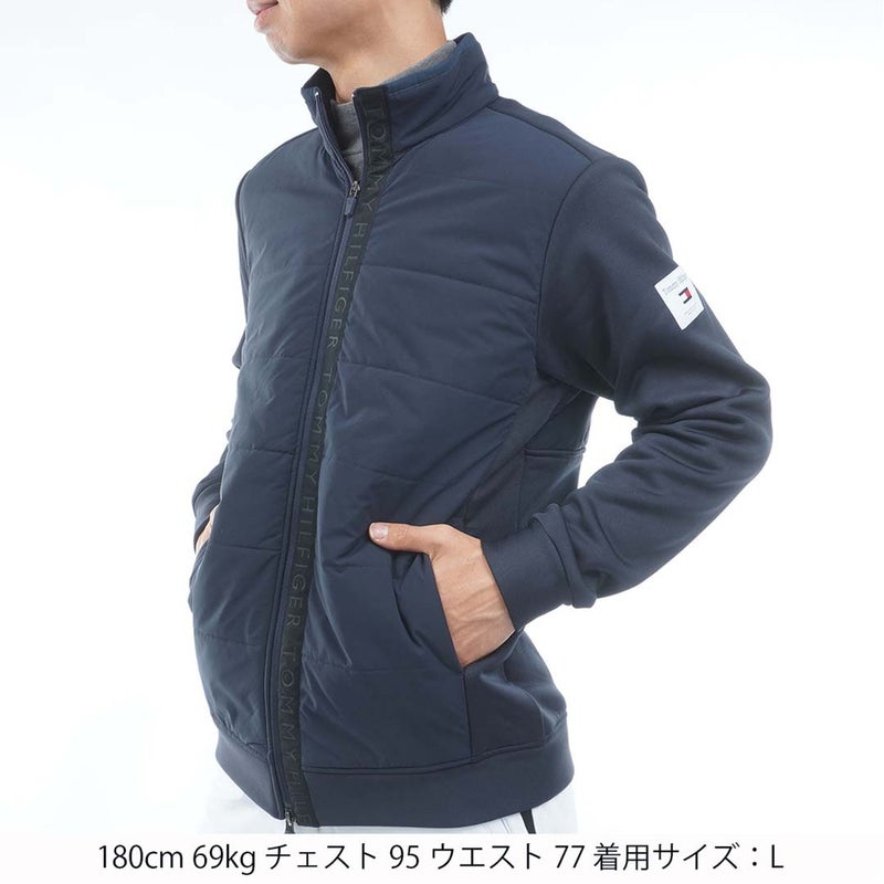  [トミー ヒルフィガー ゴルフ]TOMMY HILFIGER GOLF メンズ アクションプリーツ ハイブリッド 中綿ジャケット THMA676 ネイビー　詳細1
