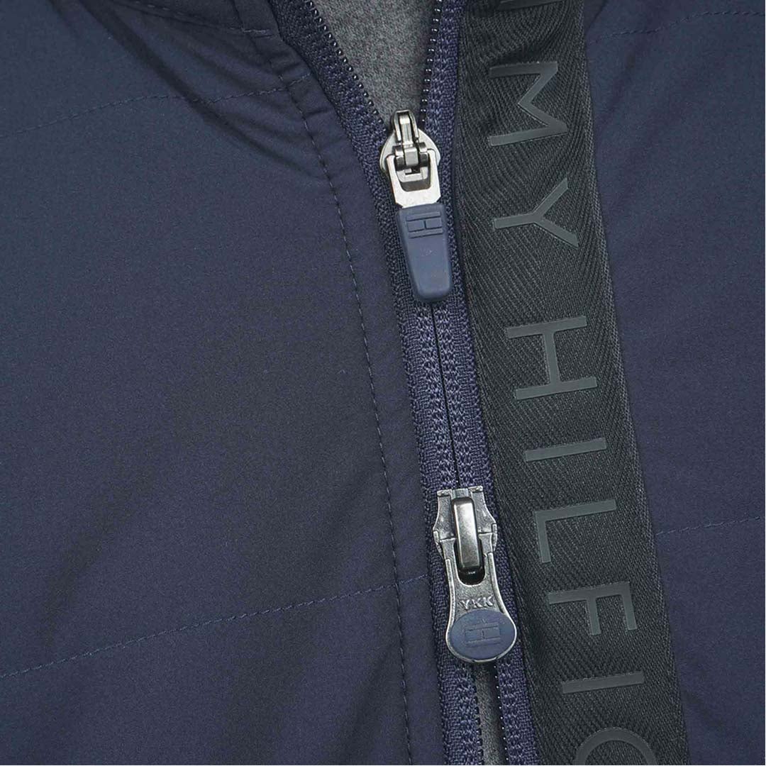  [トミー ヒルフィガー ゴルフ]TOMMY HILFIGER GOLF メンズ アクションプリーツ ハイブリッド 中綿ジャケット THMA676 ネイビー　詳細9