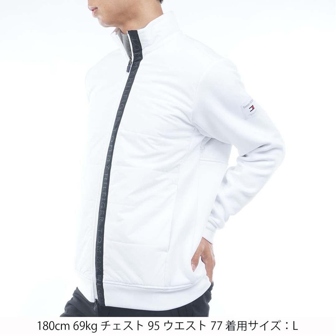  [トミー ヒルフィガー ゴルフ]TOMMY HILFIGER GOLF メンズ アクションプリーツ ハイブリッド 中綿ジャケット THMA676 ホワイト　詳細1