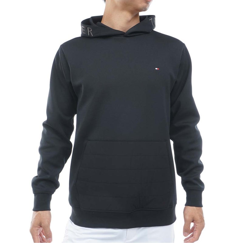  [トミー ヒルフィガー ゴルフ]TOMMY HILFIGER GOLF メンズ ハイブリット ポケット スウェットフーディー THMA677 ブラック　詳細