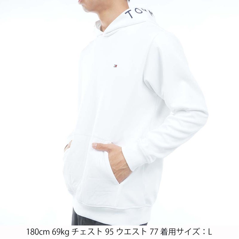  [トミー ヒルフィガー ゴルフ]TOMMY HILFIGER GOLF メンズ ハイブリット ポケット スウェットフーディー THMA677 ホワイト　詳細1