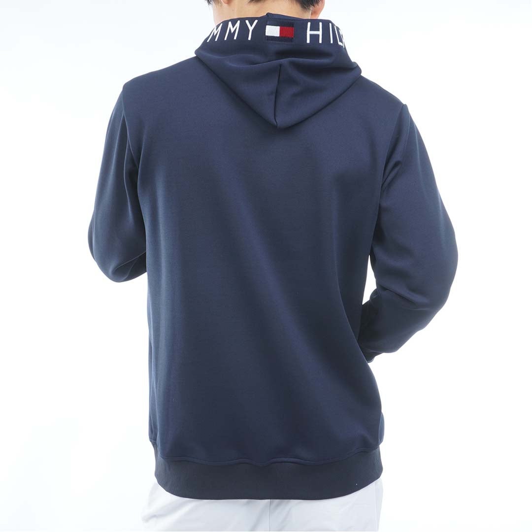  [トミー ヒルフィガー ゴルフ]TOMMY HILFIGER GOLF メンズ ハイブリット ポケット スウェットフーディー THMA677 ネイビー　詳細2