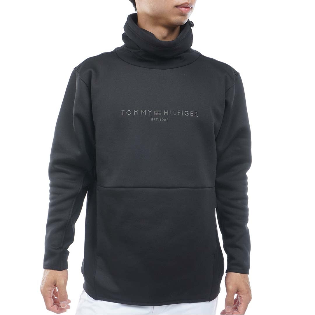 [トミー ヒルフィガー ゴルフ]TOMMY HILFIGER GOLF　メンズ ネックウォーマー付 スウェット　ブラック　THMA678　詳細