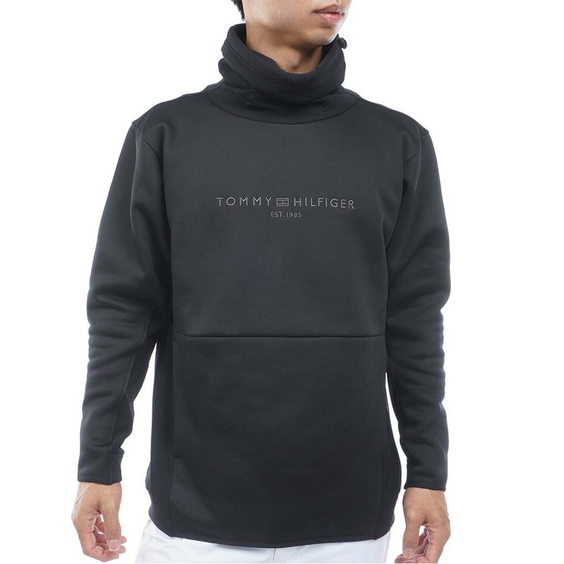 [トミー ヒルフィガー ゴルフ]TOMMY HILFIGER GOLF　メンズ ネックウォーマー付 スウェット　ブラック　THMA678　詳細