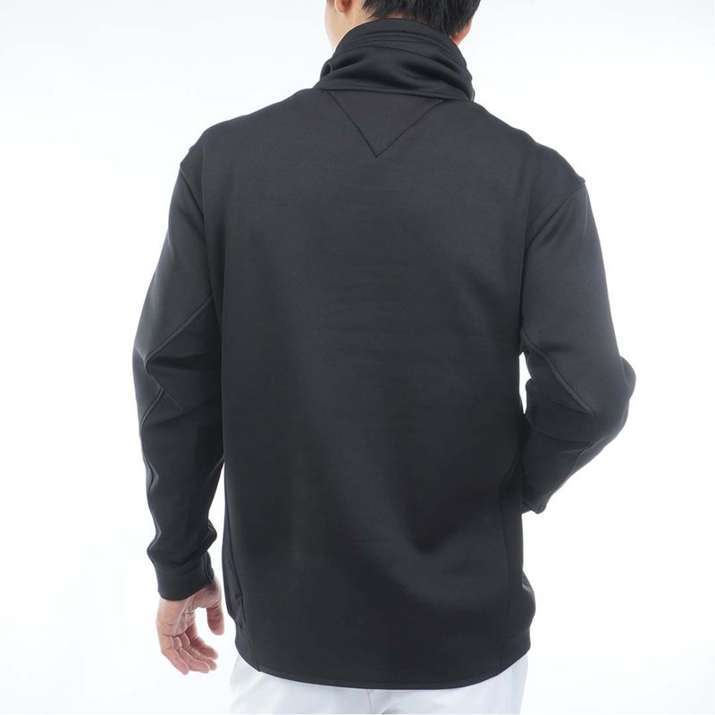 [トミー ヒルフィガー ゴルフ]TOMMY HILFIGER GOLF　メンズ ネックウォーマー付 スウェット　ブラック　THMA678　詳細3
