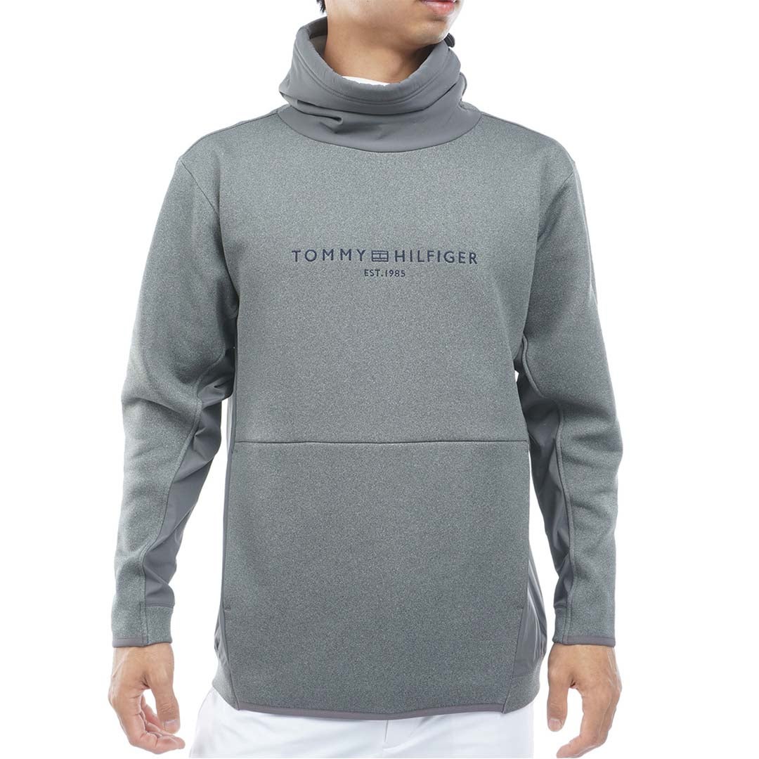 [トミー ヒルフィガー ゴルフ]TOMMY HILFIGER GOLF　メンズ ネックウォーマー付 スウェット　グレー　THMA678　詳細