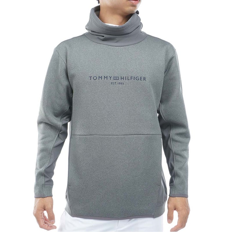 [トミー ヒルフィガー ゴルフ]TOMMY HILFIGER GOLF　メンズ ネックウォーマー付 スウェット　グレー　THMA678　詳細