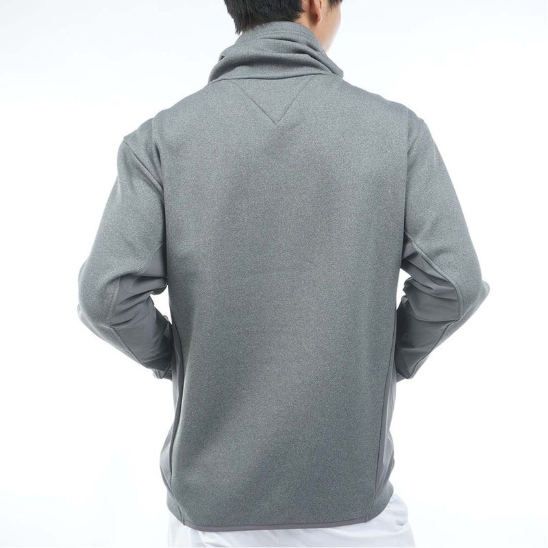 [トミー ヒルフィガー ゴルフ]TOMMY HILFIGER GOLF　メンズ ネックウォーマー付 スウェット　グレー　THMA678　詳細2