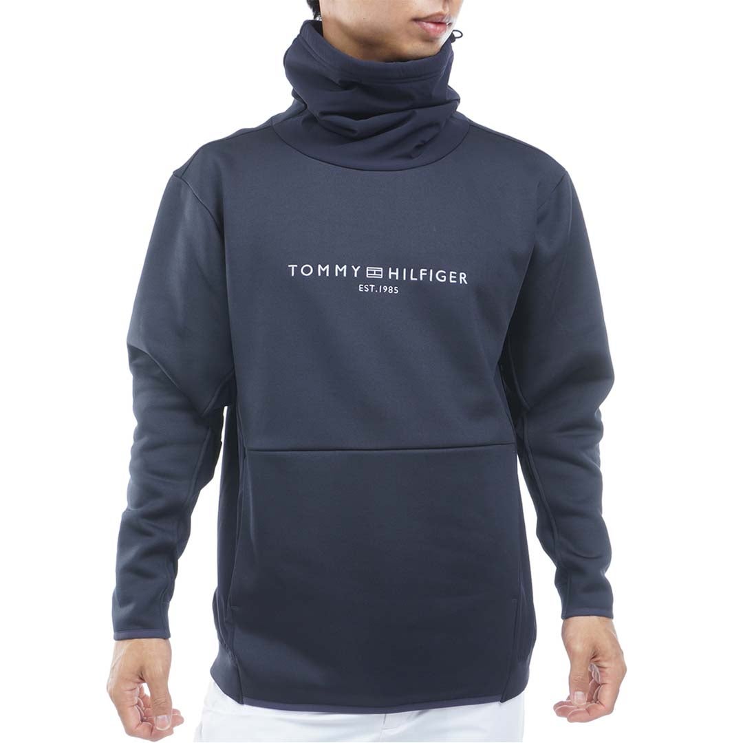 [トミー ヒルフィガー ゴルフ]TOMMY HILFIGER GOLF　メンズ ネックウォーマー付 スウェット　ネイビー　THMA678　詳細