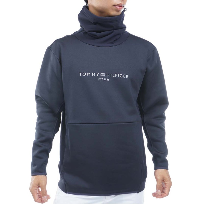 [トミー ヒルフィガー ゴルフ]TOMMY HILFIGER GOLF　メンズ ネックウォーマー付 スウェット　ネイビー　THMA678　詳細