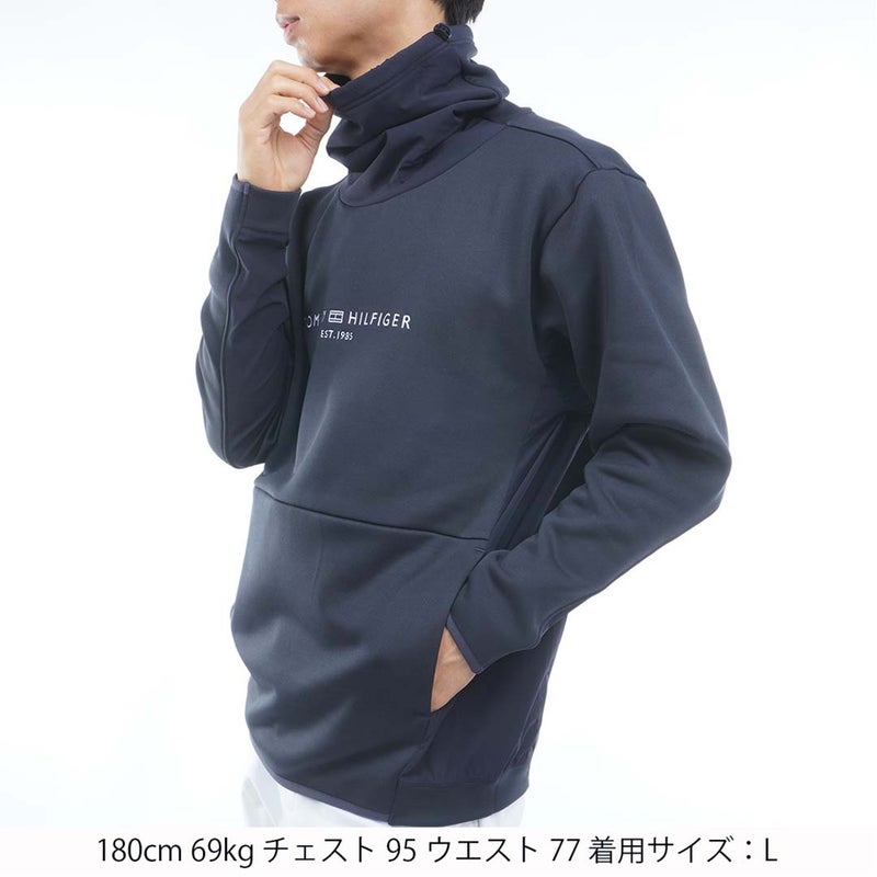 [トミー ヒルフィガー ゴルフ]TOMMY HILFIGER GOLF　メンズ ネックウォーマー付 スウェット　ネイビー　THMA678　詳細1