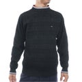 [トミー ヒルフィガー ゴルフ] TOMMY HILFIGER GOLF メンズ ロゴジャガード ハイネックニット THMA679 ブラック　詳細