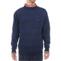 [トミー ヒルフィガー ゴルフ] TOMMY HILFIGER GOLF メンズ ロゴジャガード ハイネックニット THMA679 ネイビー　詳細