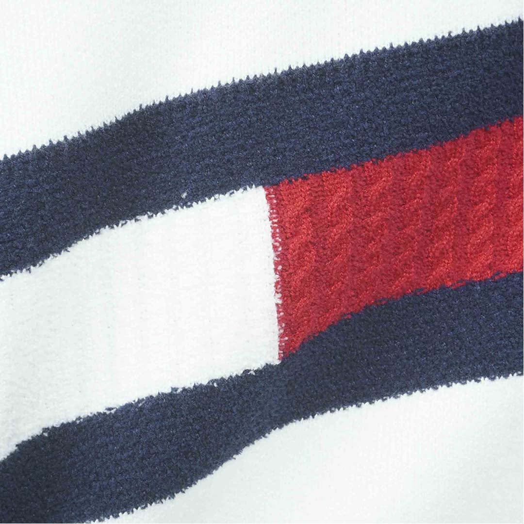 [トミー ヒルフィガー ゴルフ] TOMMY HILFIGER GOLF メンズ ハーフZIP フラッグニット THMA680 オフホワイト　詳細7