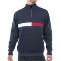 [トミー ヒルフィガー ゴルフ] TOMMY HILFIGER GOLF メンズ ハーフZIP フラッグニット THMA680 ネイビー　詳細