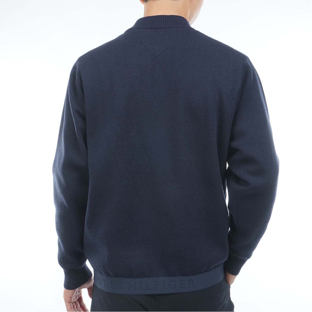 [トミー ヒルフィガー ゴルフ] TOMMY HILFIGER GOLF メンズ ハーフZIP フラッグニット THMA680 ネイビー　詳細2