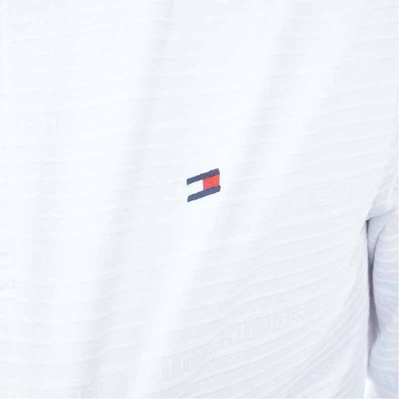[トミー ヒルフィガー ゴルフ]TOMMY HILFIGER GOLF　メンズ ロゴジャガード 長袖台衿付きシャツ　ホワイト　THMA681　詳細7
