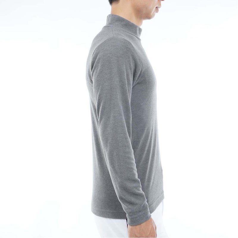 [トミー ヒルフィガー ゴルフ]TOMMY HILFIGER GOLF　メンズ トミーフラッグ 長袖ハイネックシャツ　グレー　THMA682　詳細4