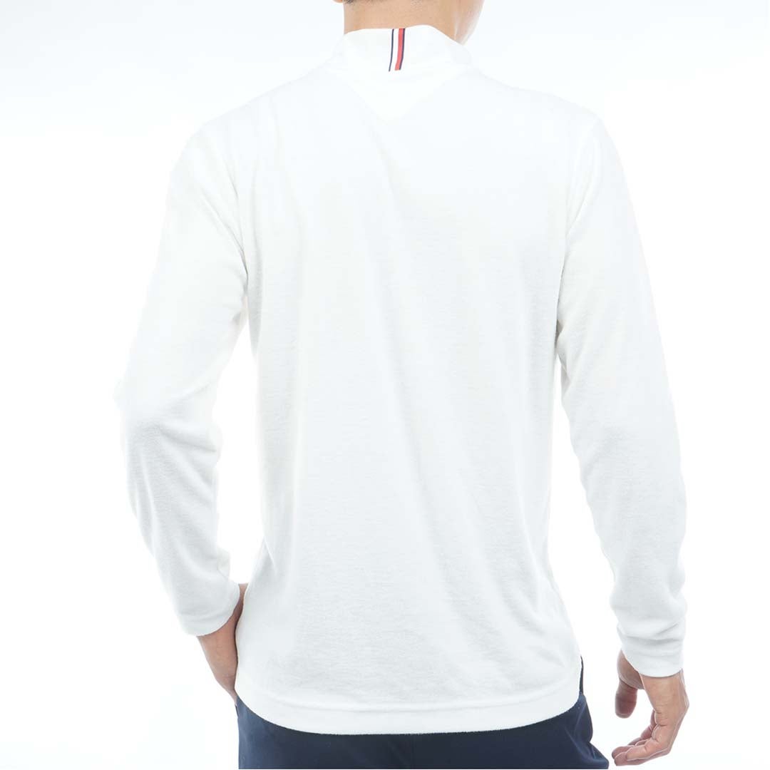 [トミー ヒルフィガー ゴルフ]TOMMY HILFIGER GOLF　メンズ トミーフラッグ 長袖ハイネックシャツ　ホワイト　THMA682　詳細2