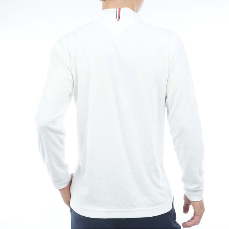 [トミー ヒルフィガー ゴルフ]TOMMY HILFIGER GOLF　メンズ トミーフラッグ 長袖ハイネックシャツ　ホワイト　THMA682　詳細2