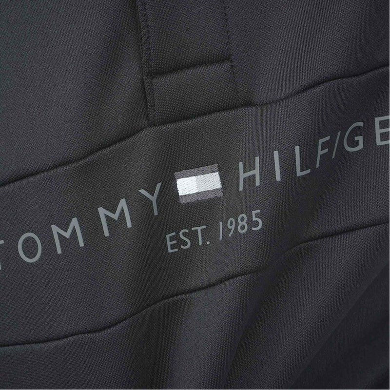 [トミー ヒルフィガー ゴルフ]TOMMY HILFIGER GOLF　メンズ スムース裏起毛 長袖台衿付きシャツ　ブラック　THMA683　詳細7