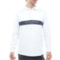[トミー ヒルフィガー ゴルフ]TOMMY HILFIGER GOLF　メンズ スムース裏起毛 長袖台衿付きシャツ　ホワイト　THMA683　詳細
