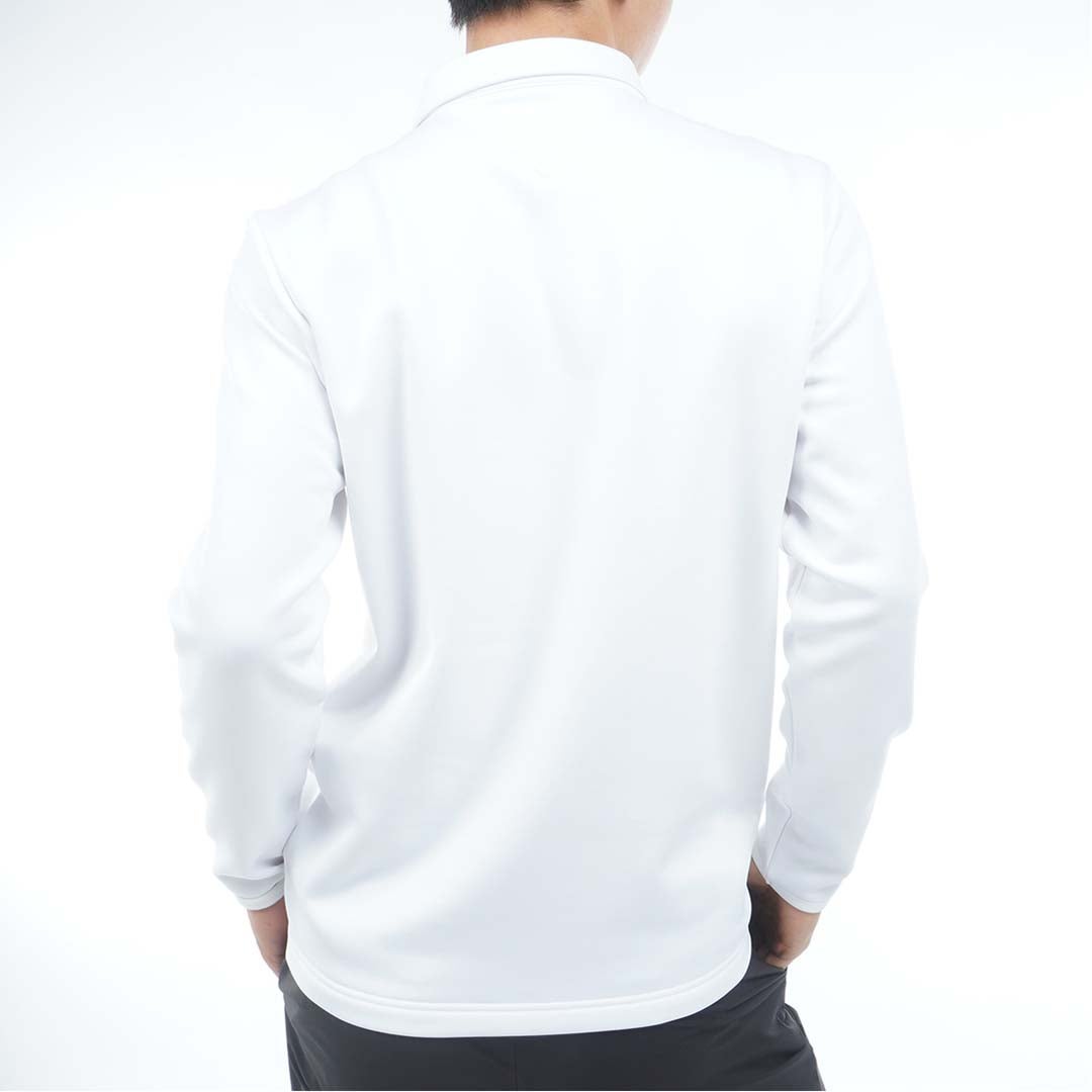 [トミー ヒルフィガー ゴルフ]TOMMY HILFIGER GOLF　メンズ スムース裏起毛 長袖台衿付きシャツ　ホワイト　THMA683　詳細2
