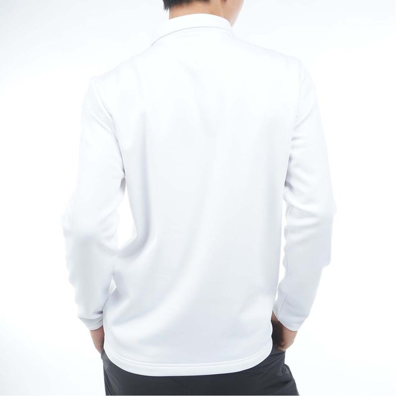 [トミー ヒルフィガー ゴルフ]TOMMY HILFIGER GOLF　メンズ スムース裏起毛 長袖台衿付きシャツ　ホワイト　THMA683　詳細2
