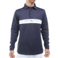 [トミー ヒルフィガー ゴルフ]TOMMY HILFIGER GOLF　メンズ スムース裏起毛 長袖台衿付きシャツ　ネイビー　THMA683　詳細
