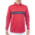 [トミー ヒルフィガー ゴルフ]TOMMY HILFIGER GOLF　メンズ スムース裏起毛 長袖台衿付きシャツ　レッド　THMA683　詳細
