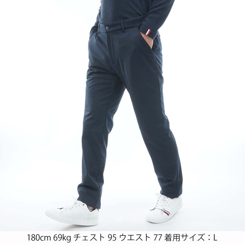  [トミー ヒルフィガー ゴルフ]TOMMY HILFIGER GOLF メンズ ウインドプルーフ テーパードパンツ THMA684 ネイビー　詳細1