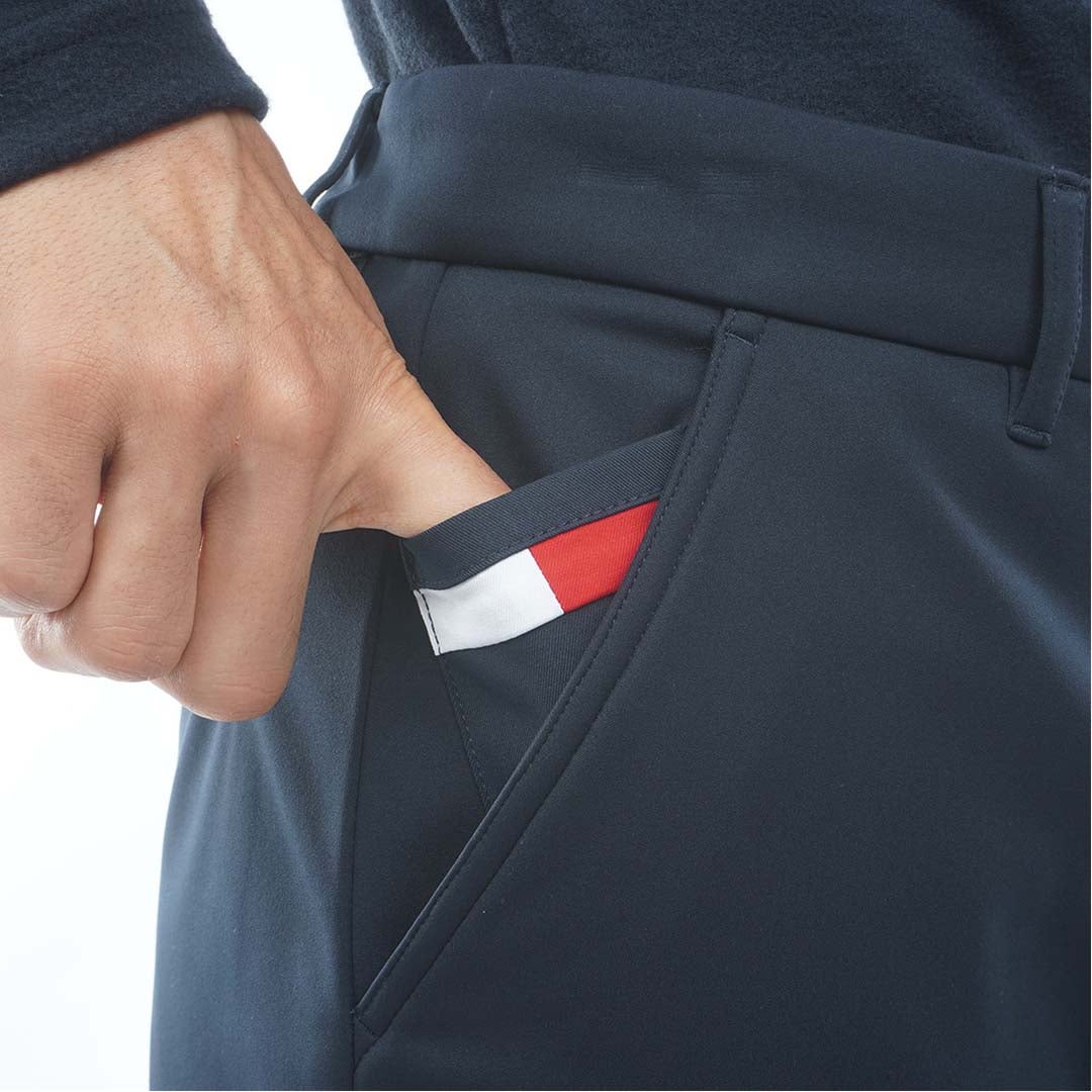  [トミー ヒルフィガー ゴルフ]TOMMY HILFIGER GOLF メンズ ウインドプルーフ テーパードパンツ THMA684 ネイビー　詳細5