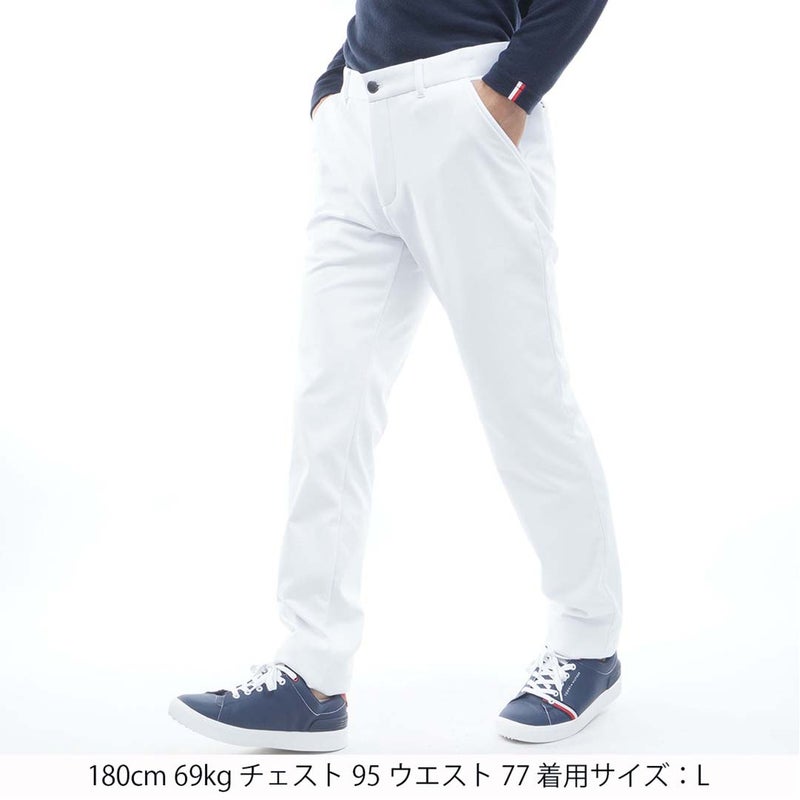  [トミー ヒルフィガー ゴルフ]TOMMY HILFIGER GOLF メンズ ウインドプルーフ テーパードパンツ THMA684 ホワイト　詳細1