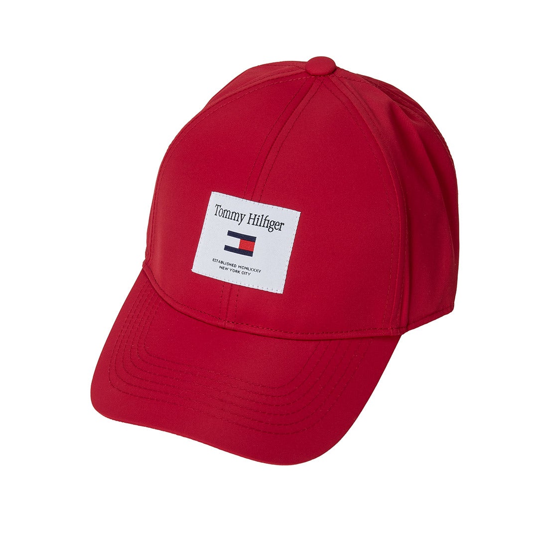 [トミー ヒルフィガー ゴルフ] TOMMY HILFIGER GOLF ユニセックス キャップ スクエアパッチ THMB6F52 レッド　詳細