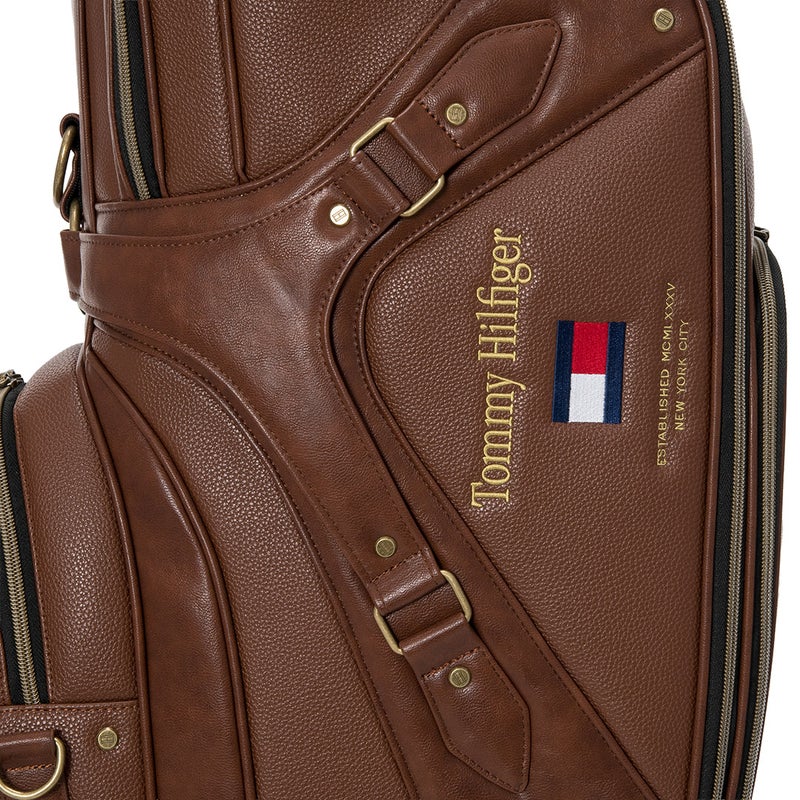 [トミー ヒルフィガー ゴルフ] TOMMY HILFIGER GOLF ユニセックス カートキャディバッグ クラシック THMG6FC2 ブラウン　詳細9