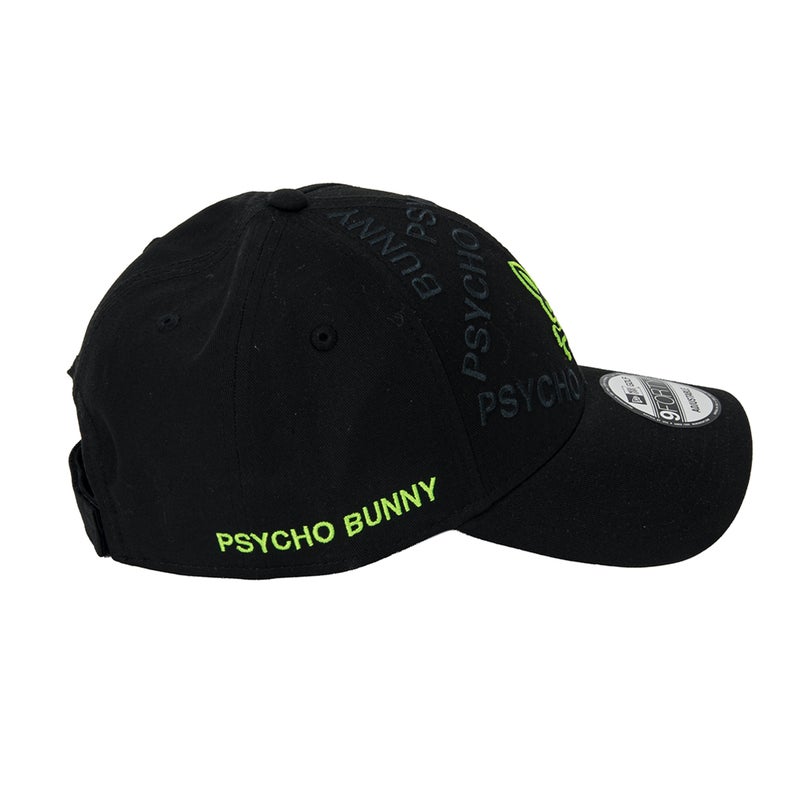 [サイコバニー]　Psycho Bunny　ユニセックス キャップNEW ERAコラボ　PBMG652F　ブラック　詳細3