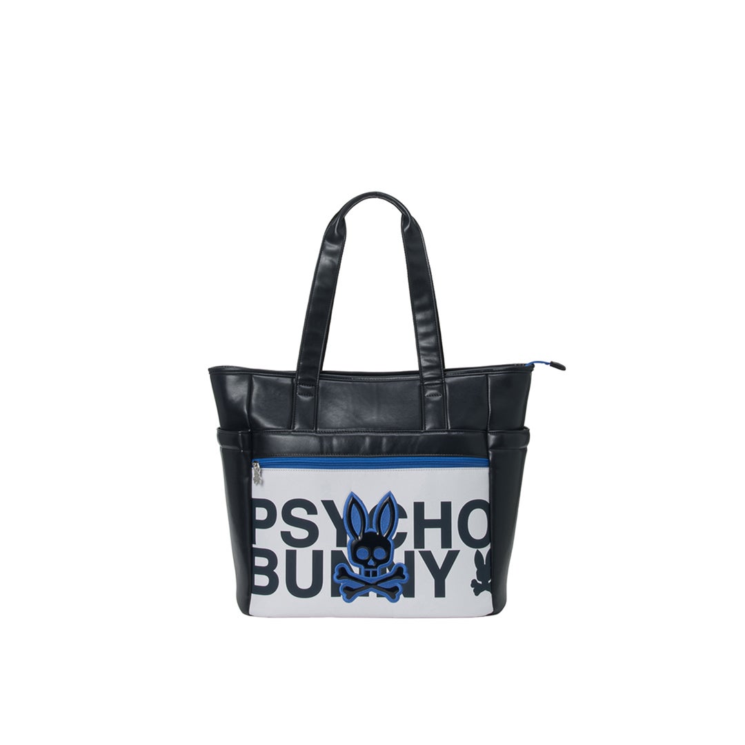 [サイコバニー] Psycho Bunny ユニセックス トートバッグ FLAGSHIP PBMG6BB4 ホワイト　詳細