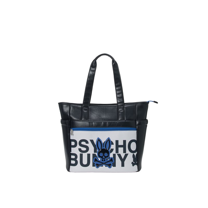 [サイコバニー] Psycho Bunny ユニセックス トートバッグ FLAGSHIP PBMG6BB4 ホワイト　詳細