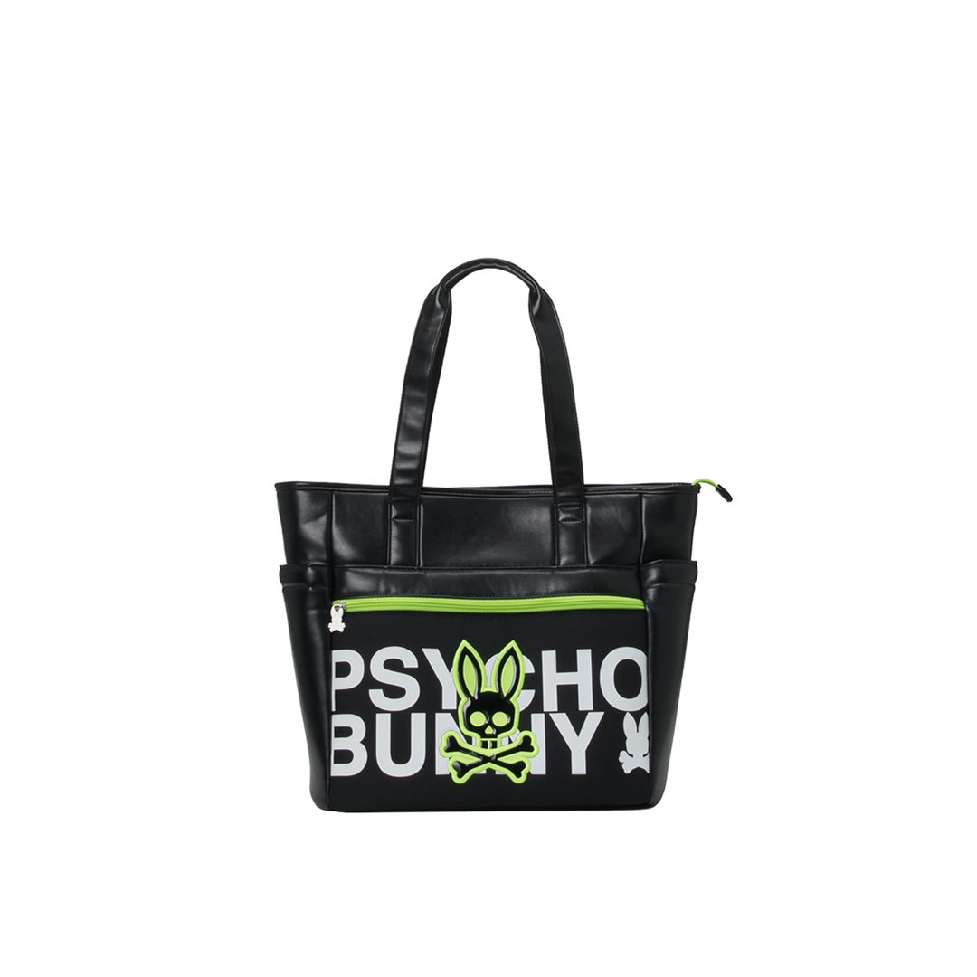 [サイコバニー] Psycho Bunny ユニセックス トートバッグ FLAGSHIP PBMG6BB4 ブラック　詳細