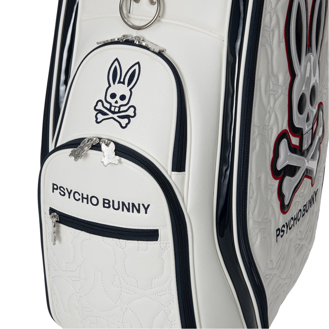 [サイコバニー] Psycho Bunny ユニセックス カートキャディバッグ SEASONAL EDITIO PBMG6BC2 ホワイト　詳細6